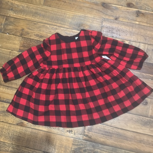 Infant holiday/party dress Baby gap 18 to 24 months red and black plaid - Picture 3 of 8